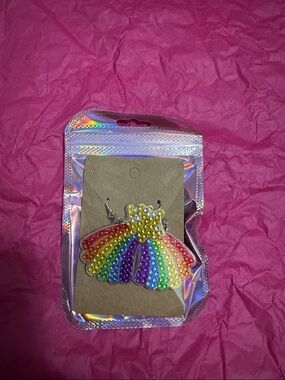 Rainbow Crystal Dress Earrings - Multicolor